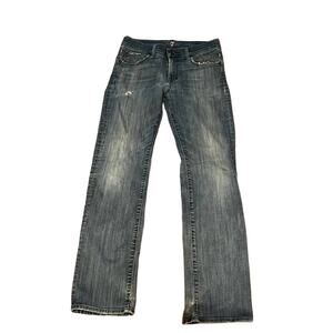 7 For All Mankind- Distressed Austyn Straight Relaxed Jean-Size 30